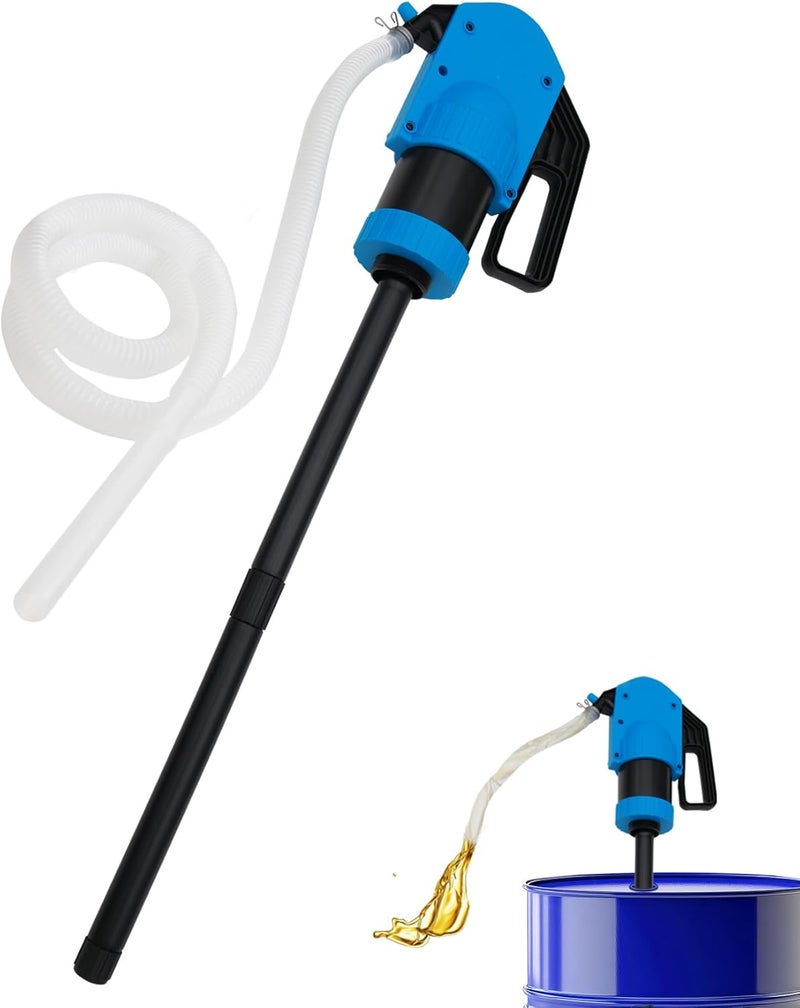 NimRay Lever Action Drum Pump Cost-Effective Replacement - Manual Barrel Pump for DEF,Antifreeze, Gasoline, Fuel & Low concentration liquid,Siphon Pump for 55 Gallon Includes 6.56 ft of 3/4”Corrugated Hose - Image 1